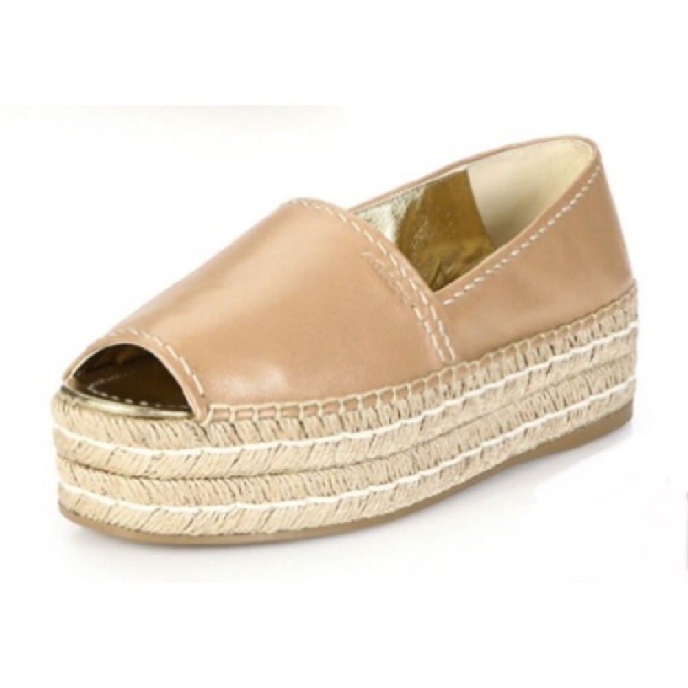 NIB Prada Donna PeepToe Dbl Platform Espadrille 40